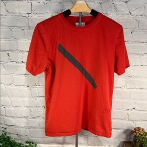 Saturdays New York City NYC Slash Graphic Red Cotton T-shirt Streetwear